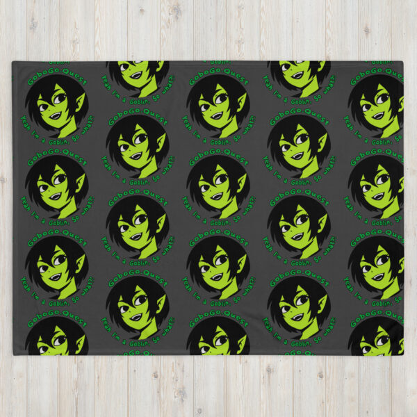 GoboGo.Quest Logo - I'm a Goblin Throw Blanket
